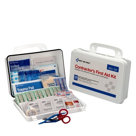 FIRST AID ONLY 25 Person Contractor First Aid Kit Plastic Case FAO9301-25P